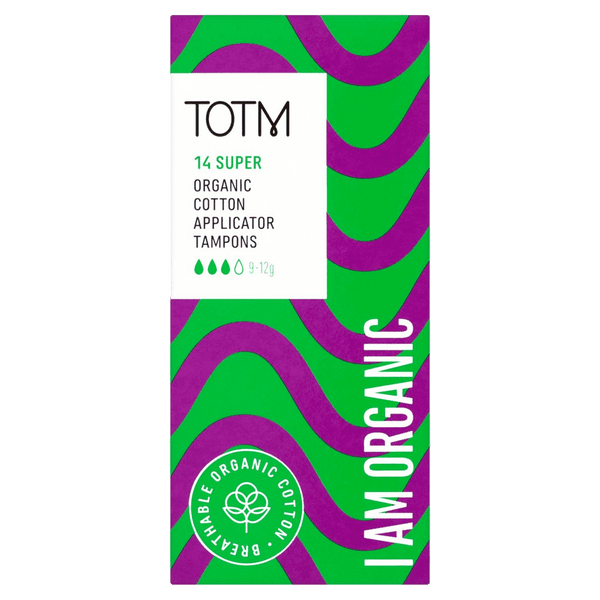 TOTM Organic Applicator Tampons Super Pack of 14 - welzo