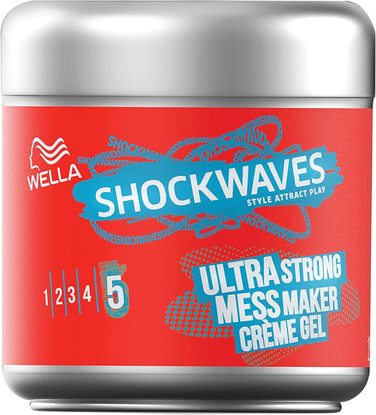 Wella Shockwaves Ultra Strong Mess maker Creme Gel 150ml - welzo