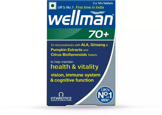 Wellman 70+ Tablets Pack of 30 - welzo