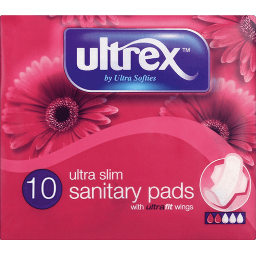 Ultrex Ultra Slim Sanitary Pads with Wings Pack of 10 - welzo