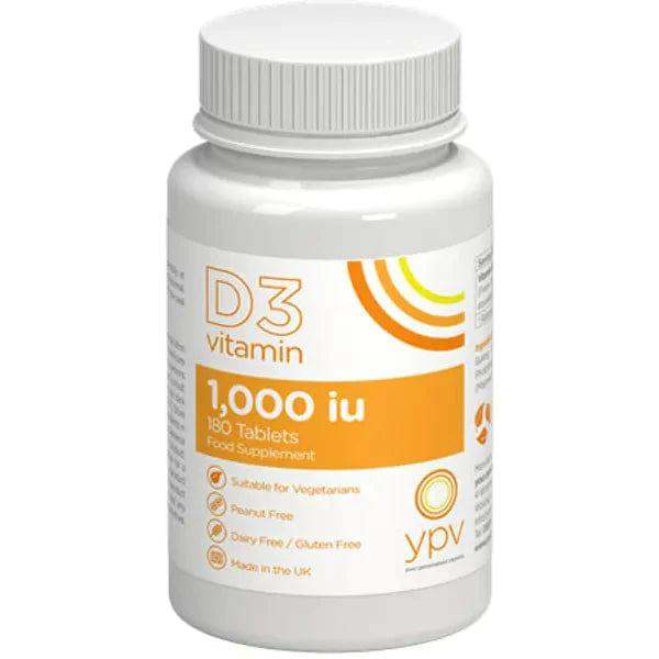 YPV Vitamin D3 1000iu Tablets Pack of 180 - welzo