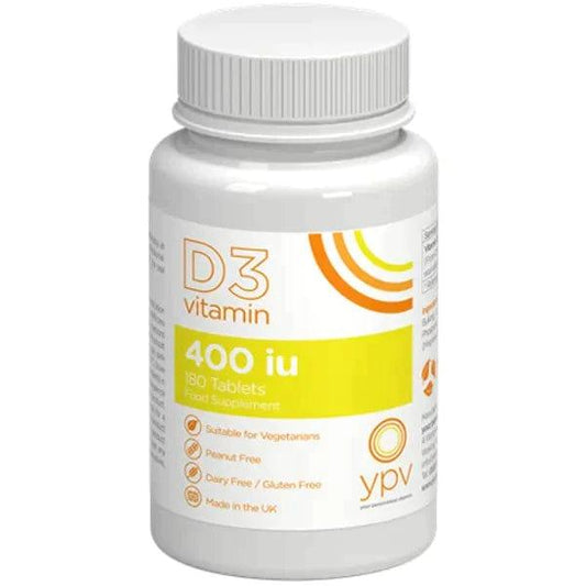 YPV Vitamin D3 400iu Tablets Pack of 180 - welzo