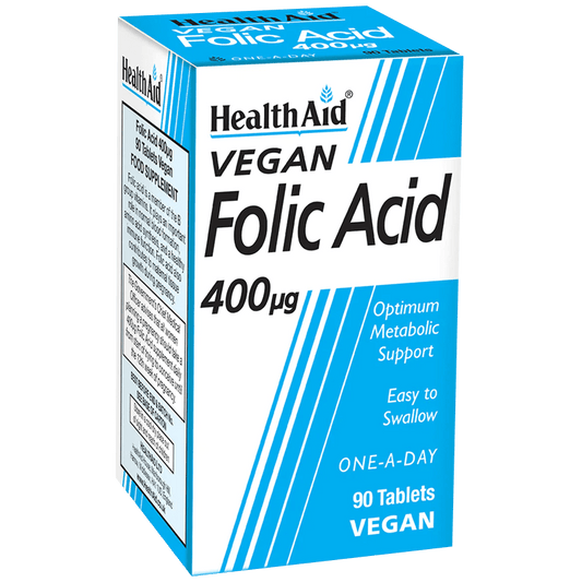 HealthAid Folic Acid 400mcg Tablets Pack of 90 - welzo