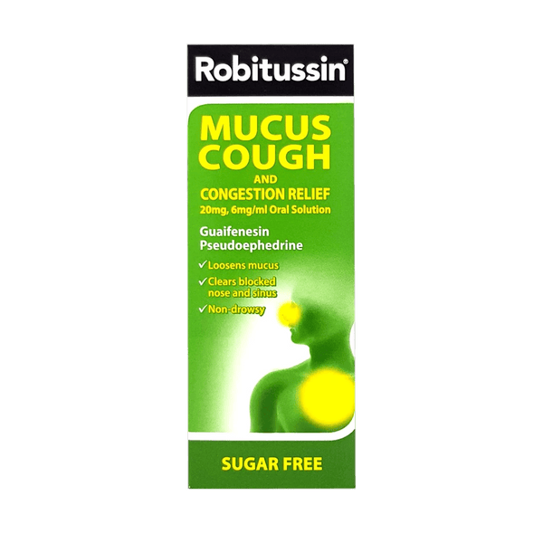 Robitussin Mucus Cough With Congestion Relief 100ml - welzo