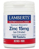 Zinc 15mg- (as Citrate) 180 tabs - Lamberts - welzo