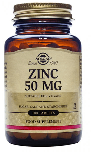 Zinc, 50 mg, 100 Tablets - Solgar - welzo