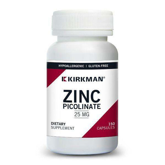 Zinc Picolinate 25mg, Hypoallergenic, 150 Capsules - Kirkman Laboratories - welzo