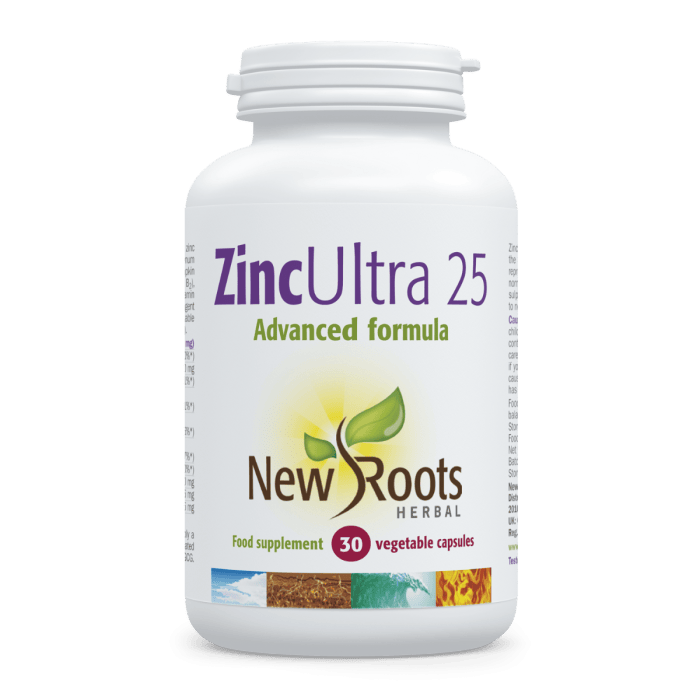 New Roots Herbal Zinc Ultra 25 – 30 Capsules