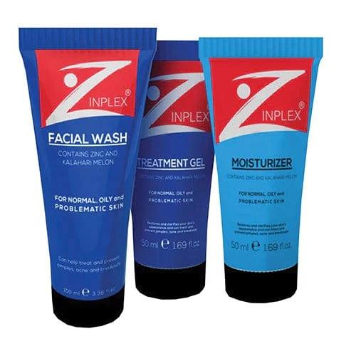 Zinplex Facial Wash, Treatment Gel & Moisturizer Combo - welzo