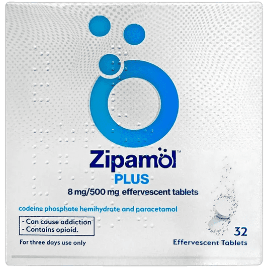 Zipamol Plus Co-codamol Effervescent Tablets Pack of 32 - welzo