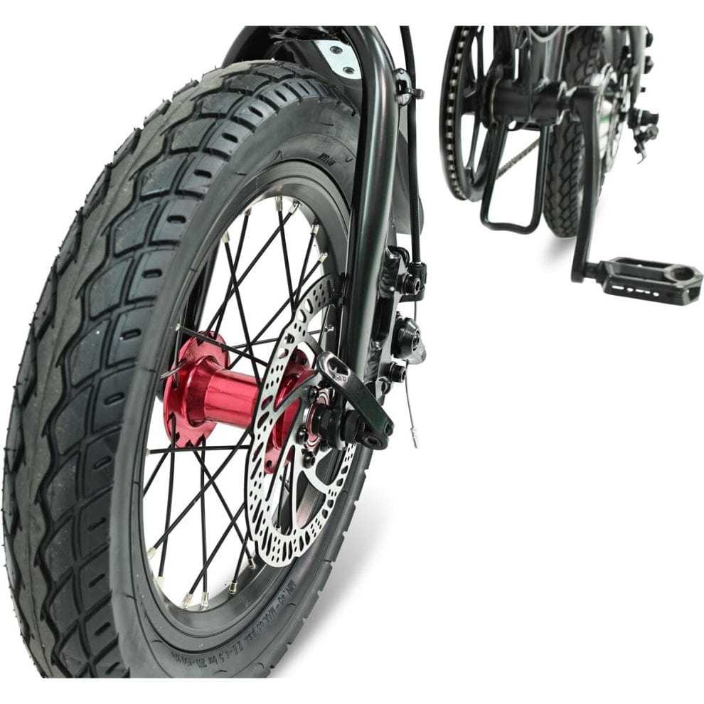 PREMIUM ZIPPA Z1S Bike eléctrico plegable - batería de 10AH, marco de aluminio liviano - Matt Black