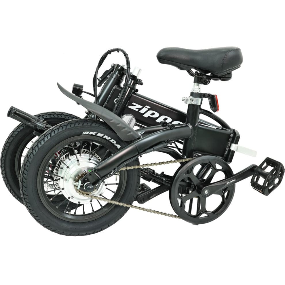 PREMIUM ZIPPA Z1S Bike eléctrico plegable - batería de 10AH, marco de aluminio liviano - Matt Black