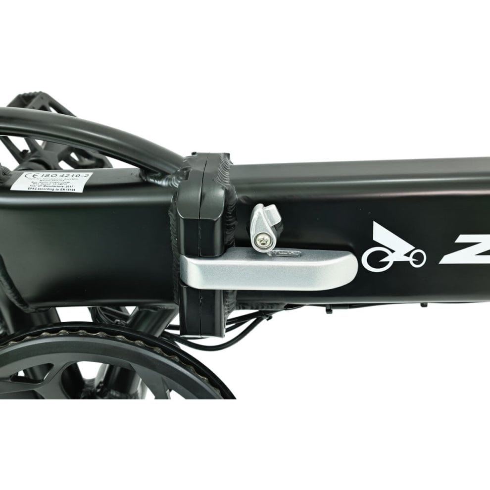PREMIUM ZIPPA Z1S Bike eléctrico plegable - batería de 10AH, marco de aluminio liviano - Matt Black