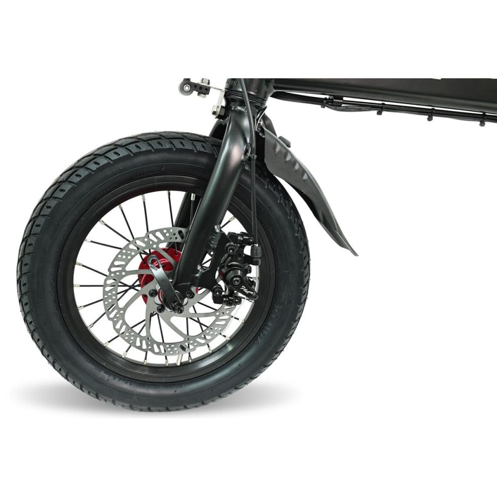 PREMIUM ZIPPA Z1S Bike eléctrico plegable - batería de 10AH, marco de aluminio liviano - Matt Black
