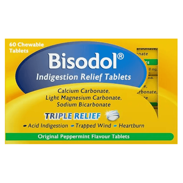 Bisodol Indigestion Relief Tablets Pack of 60 - welzo