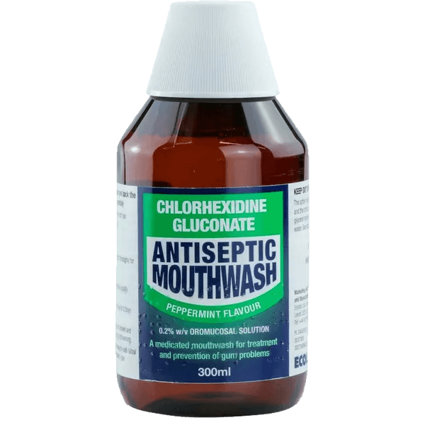 Chlorhexidine Gluconate Mouthwash Peppermint 300ml - welzo