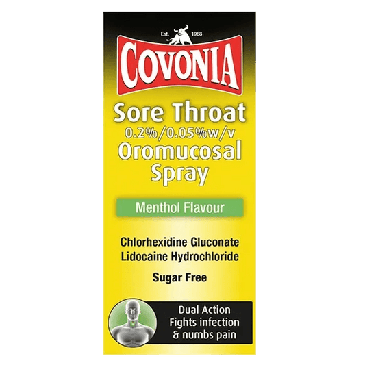 Covonia Sore Throat Oromucosal Menthol Spray 30ml - welzo