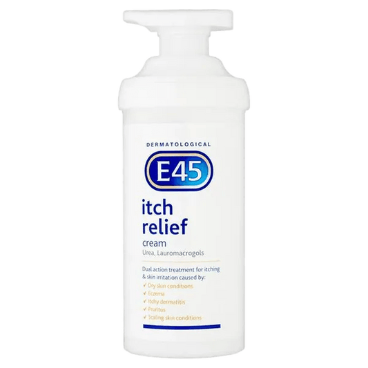 E45 Itch Relief Cream Pump Dispenser 500g - welzo