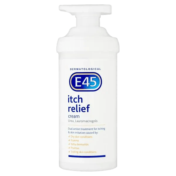 E45 Itch Relief Cream Pump Dispenser 500g - welzo