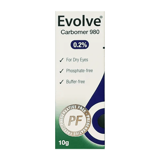 Evolve Carbomer 980 Eye Drops 10ml - welzo