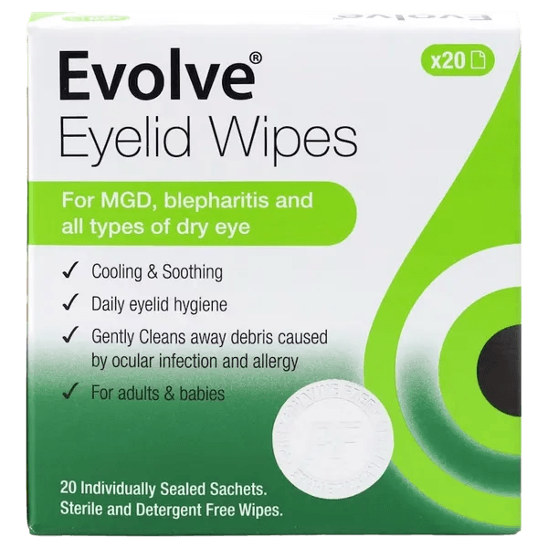 Evolve Eyelid Wipes Pack of 20 - welzo