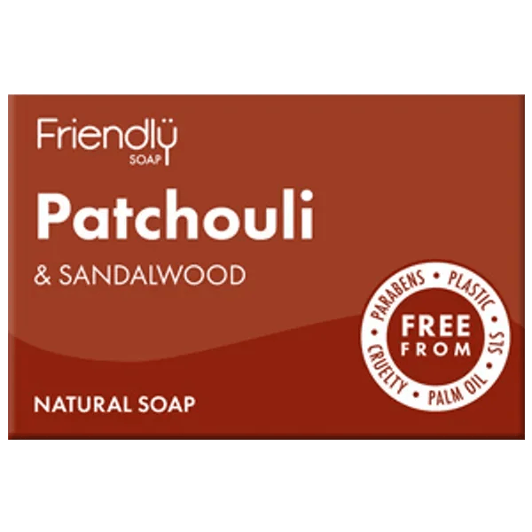 Friendly Soap Patchouli & Sandalwood Soap 95g - welzo