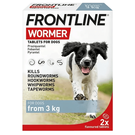 Frontline Wormer Tablets for Dogs 3kg+ Pack of 2 - welzo