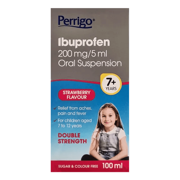 Ibuprofen 200mg/5ml Sugar Free Oral Suspension 100ml - welzo