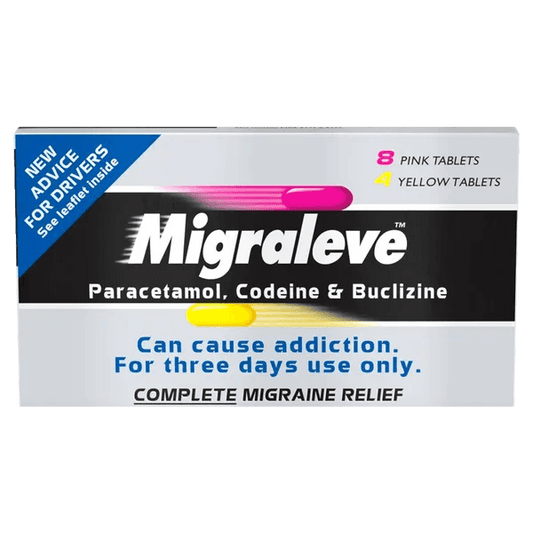 Migraleve Complete 8 Pink & 4 Yellow Tablets - welzo