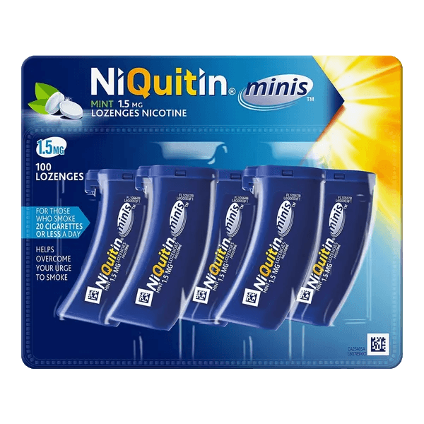 Niquitin Minis 1.5mg Mint Lozenges Pack of 100 - welzo