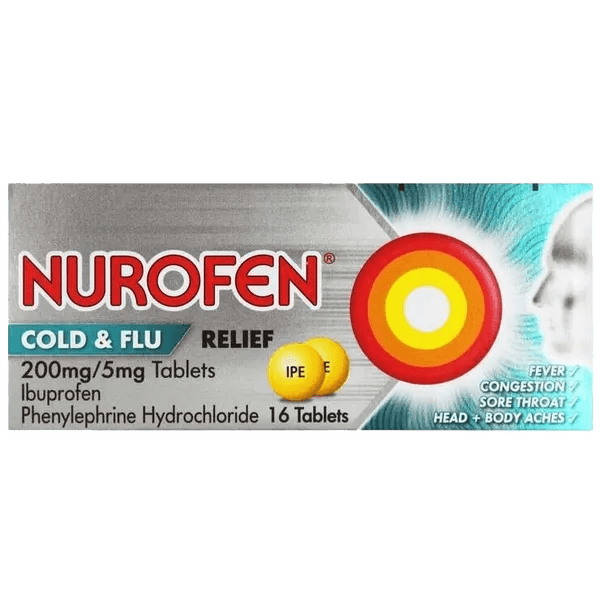 Nurofen Cold & Flu Tablets Pack of 16 - welzo