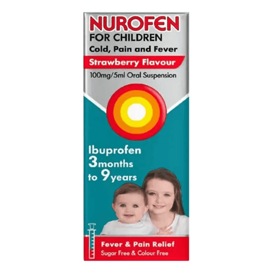 Nurofen for Children Cold, Pain & Fever Strawberry 100ml - welzo