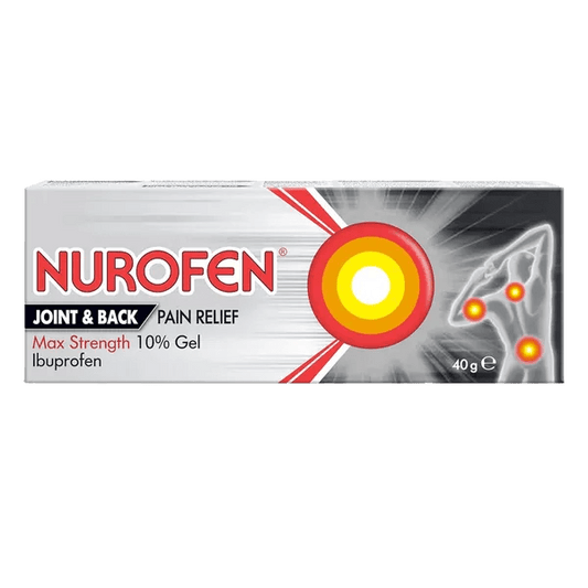 Nurofen Joint & Back Pain Relief Max Strength 10% Gel 40g - welzo