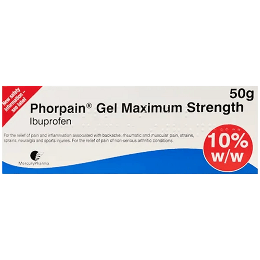 Phorpain Maximum Strength Ibuprofen 10% Gel 50g - welzo