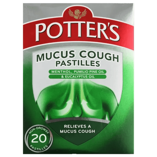 Potters Mucus Cough Pastilles Pack of 20 - welzo