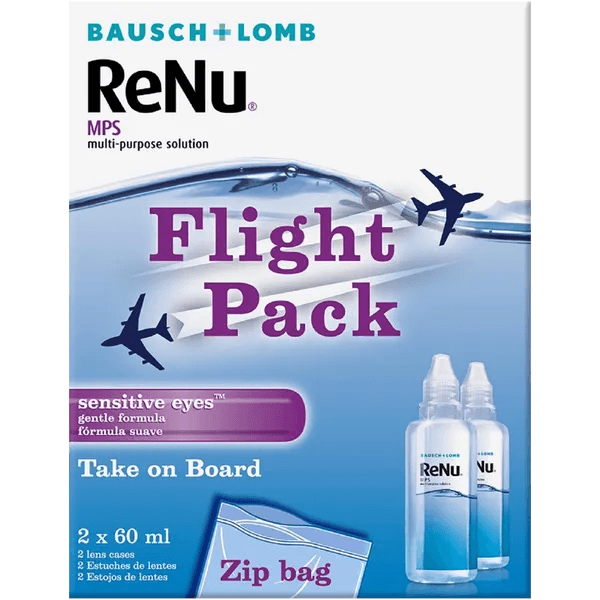 ReNu Senstive Eye Solution Flight Pack 2 x 60ml - welzo