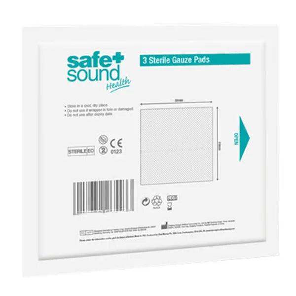 Safe & Sound Sterile Gauze Pads 7.6cm x 7.6cm Pack of 3 - welzo