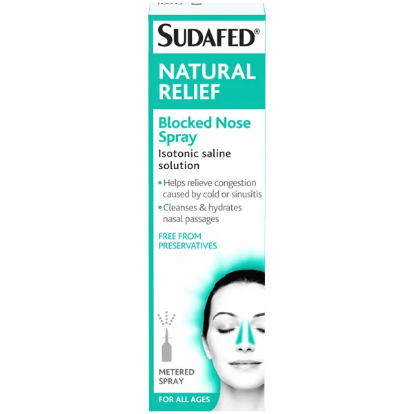 Sudafed Natural Relief Blocked Nose Spray 15ml - welzo