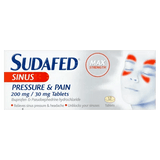 Sudafed Sinus Pressure & Pain Tablets Pack of 12 - welzo