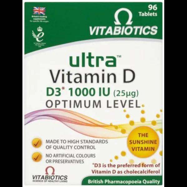 Ultra Vitamin D3 Tablets Pack of 96 - welzo