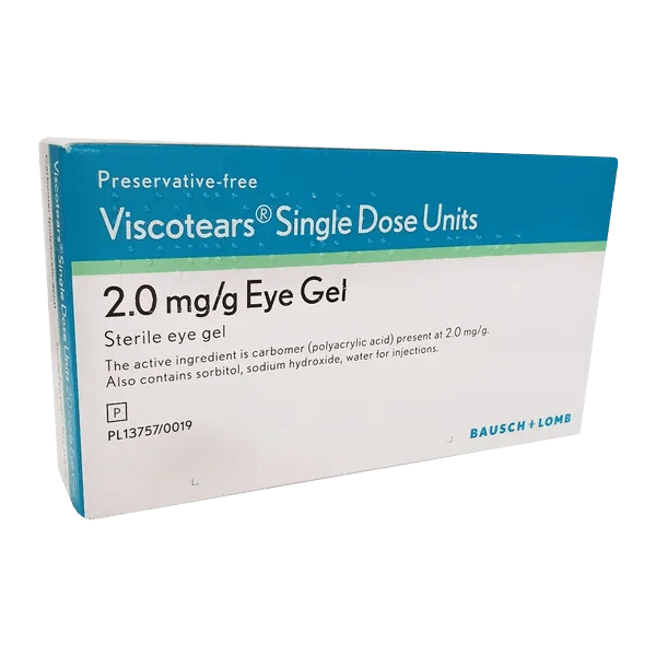 Viscotears Single Dose Units Gel For Dry Eye Treatment Pack of 30 - welzo