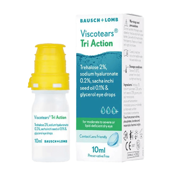 Viscotears Tri Action Eye Drops 10ml - welzo