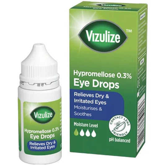 Vizulize Hypromellose 0.3% Eye Drops 10ml - welzo