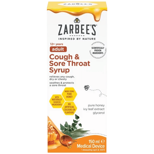 Zarbee's Adult Cough & Sore Throat Syrup 150ml - welzo