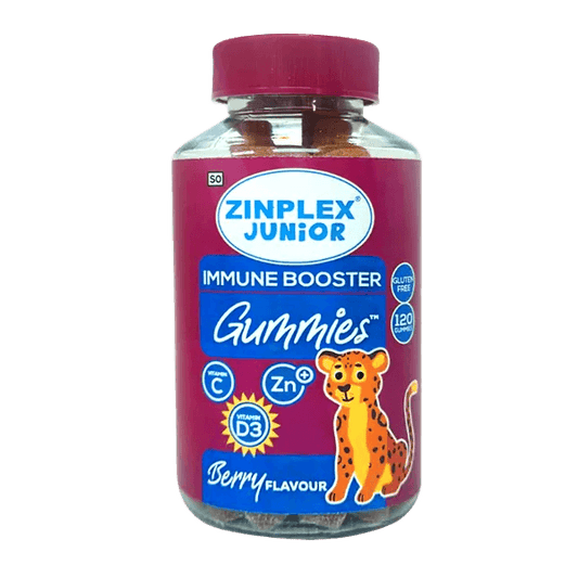 Zinplex Junior Immune Booster Berry Gummies Pack of 120 - welzo
